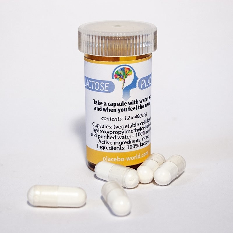 12 x 400mg vegetarian capsules containing LACTOSE powder