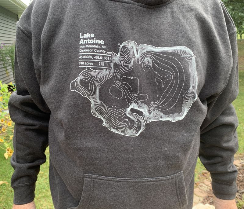 Lake Antoine Map Hoodie