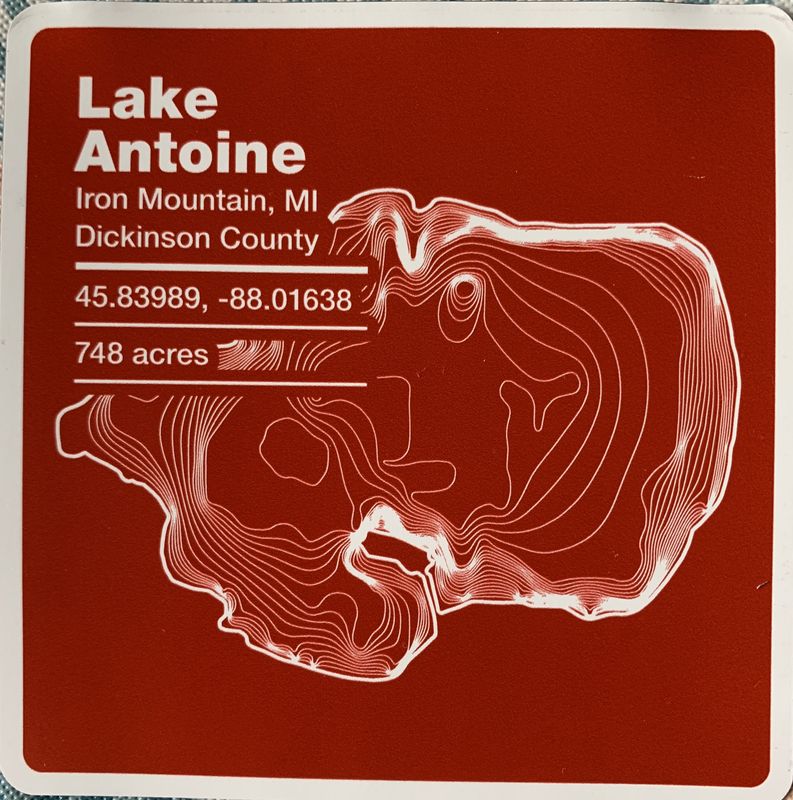 Lake Antoine Map Magnet