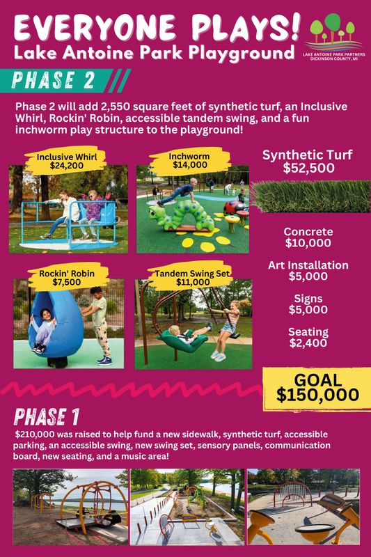 Donate to "Everyone Plays!" Lake Antoine Park Playground Project