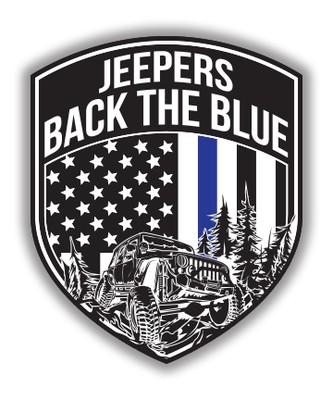 Jeepers Back the Blue Decal
