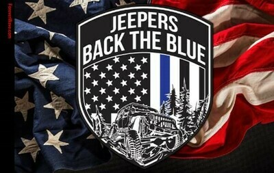 3x5' Jeepers Back the Blue Flag