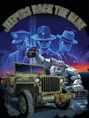 Jeepers Back the Blue Poster