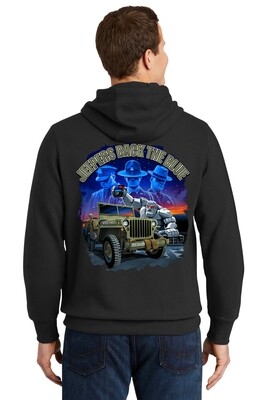 Jeepers Back the Blue Pullover Hoodie | Black
