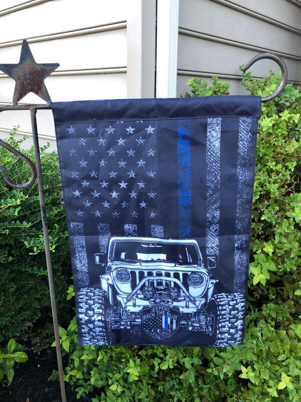 Thin Blue Line Garden Flag