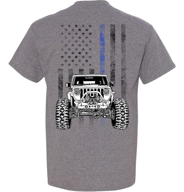 Thin Blue Line T-Shirt | Graphite Heather