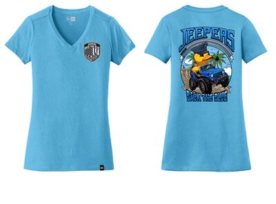 Duck Ladies V-Neck T-Shirt | Sky Blue