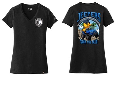Duck Ladies V-Neck T-Shirt | Black
