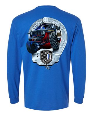 Handcuff Long Sleeve T-Shirt | Royal Blue