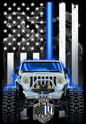 (New Design) Thin Blue Line T-Shirt | Black