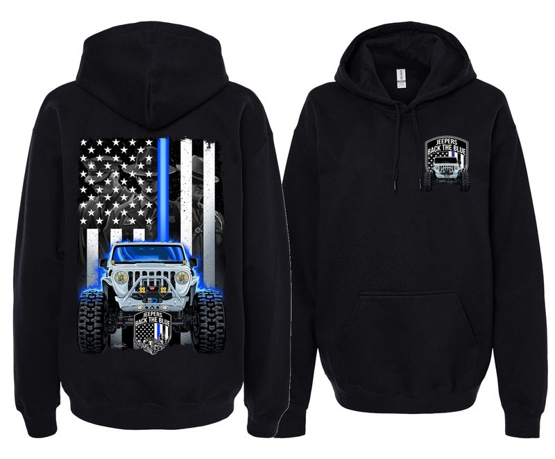 Thin Blue Line Hoodie | Black