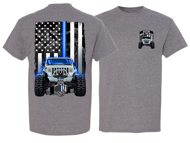 Thin Blue Line T-Shirt | Sport Gray