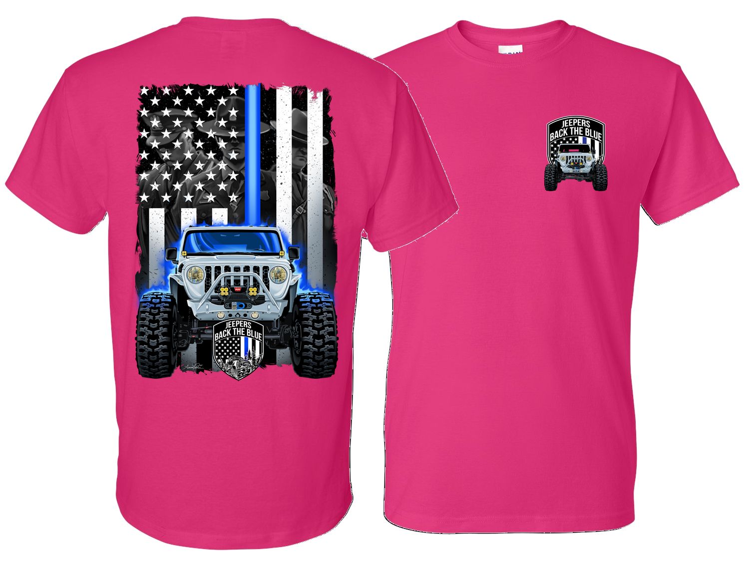 Thin Blue Line T-Shirt | Pink