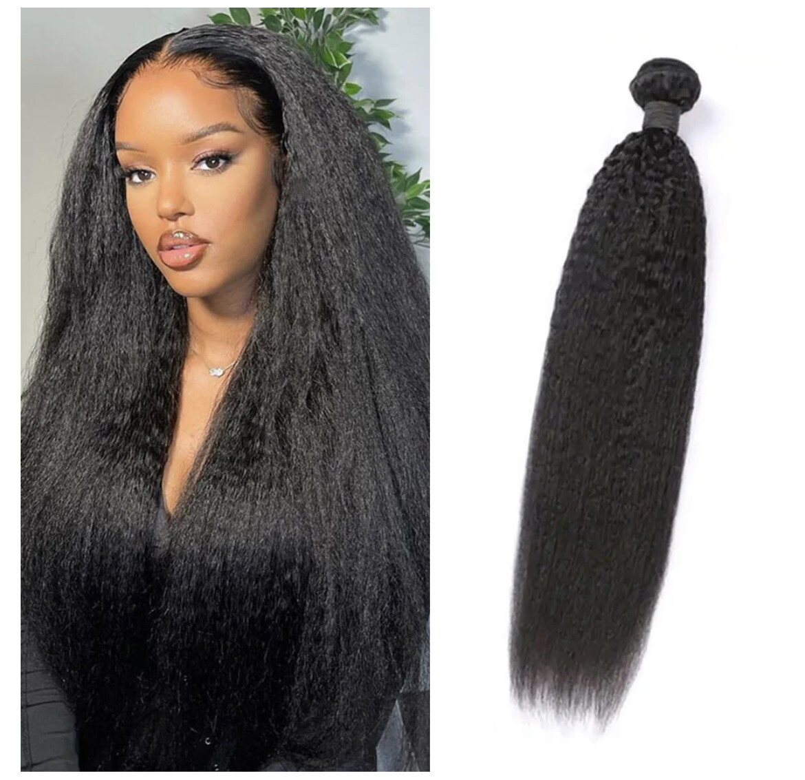 Virgin Brazilian Yaki Straight 20” 22” 24” (3 Bundles)