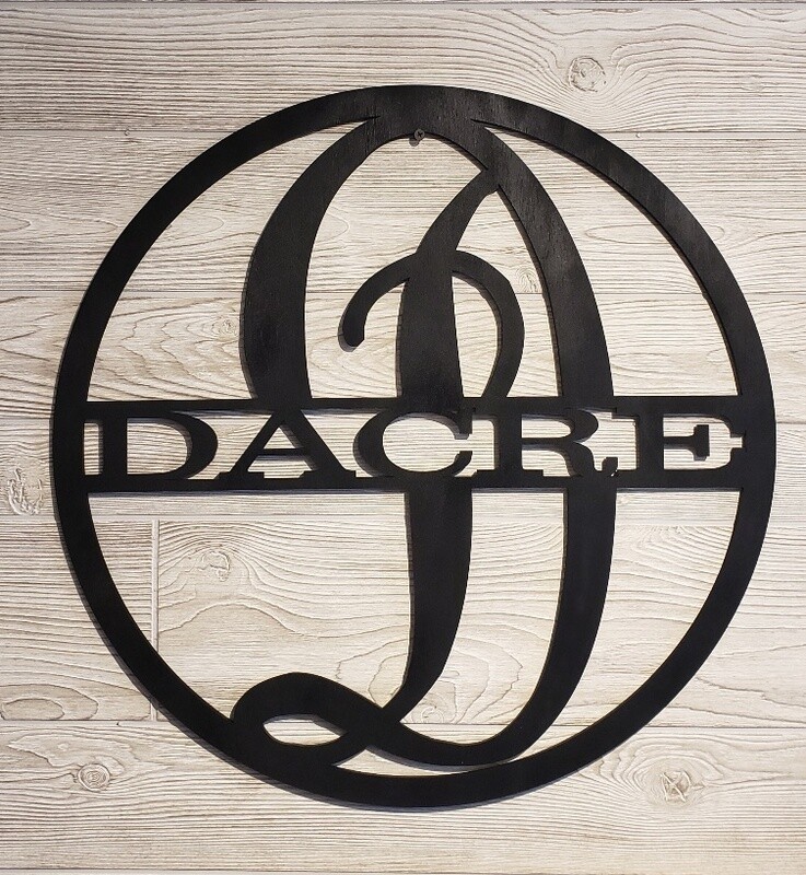 Home Decor &amp; Wall Art - Monogrammed Door Wreath with Name