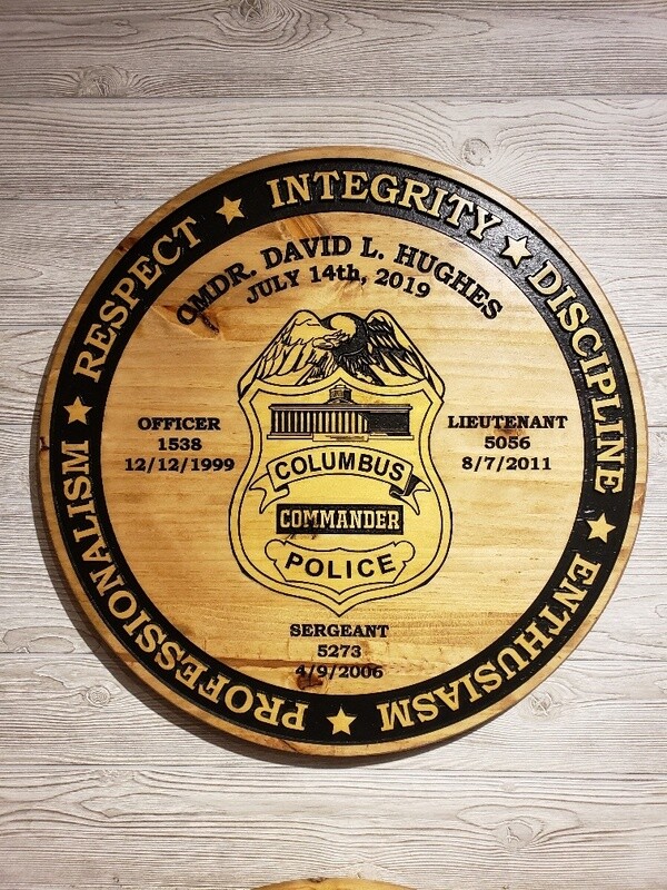 Barrel Head - Police Pride 24" Barrel Head