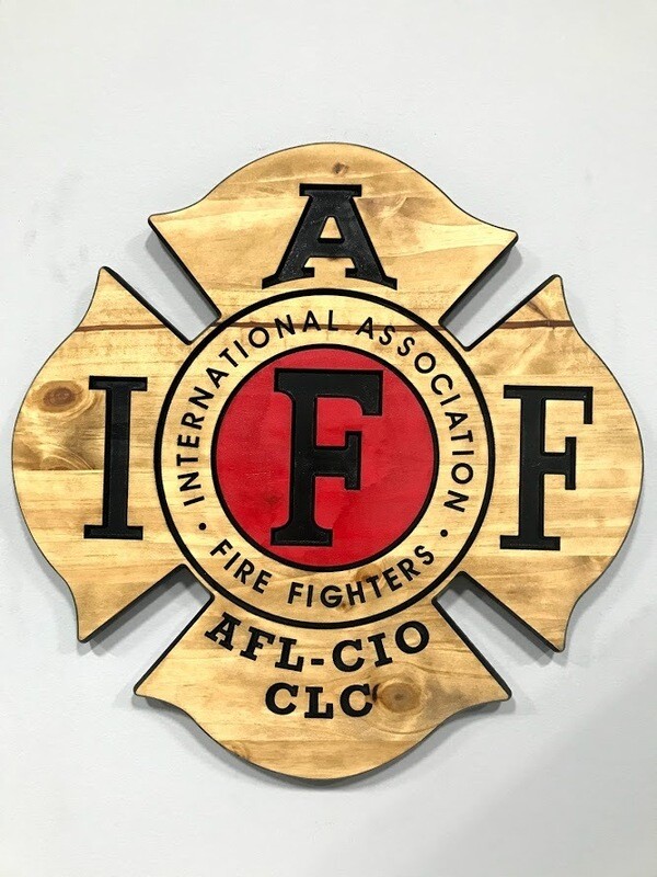 Barrel Head - Fire Maltese Cross 24" Barrel Head