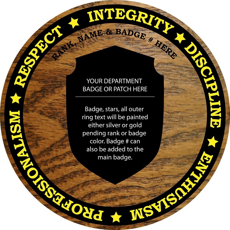 Barrel Head - Police Pride 24&quot; Barrel Head