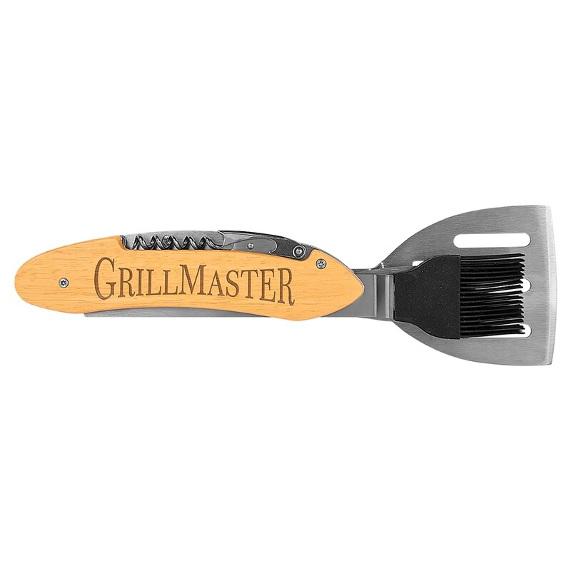 BBQ Tools - Wood 5-in-1 BBQ Tool