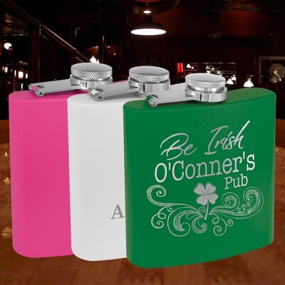 6oz Matte Colored Flask