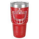 Ohio State Helmet Logo -  Red 30oz Beverage Tumbler with Lid