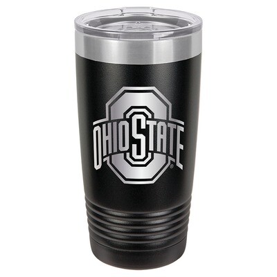 Ohio State Athletic Logo - Black 20oz Beverage Tumbler with Lid