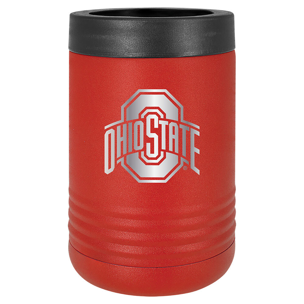 Ohio State Athletic Logo - Red Stainless Steel Beverage Holder