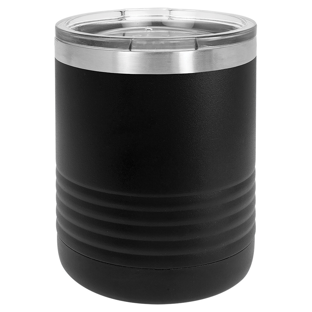 Beverage Tumblers - 10oz  Black Beverage Tumbler with Lid