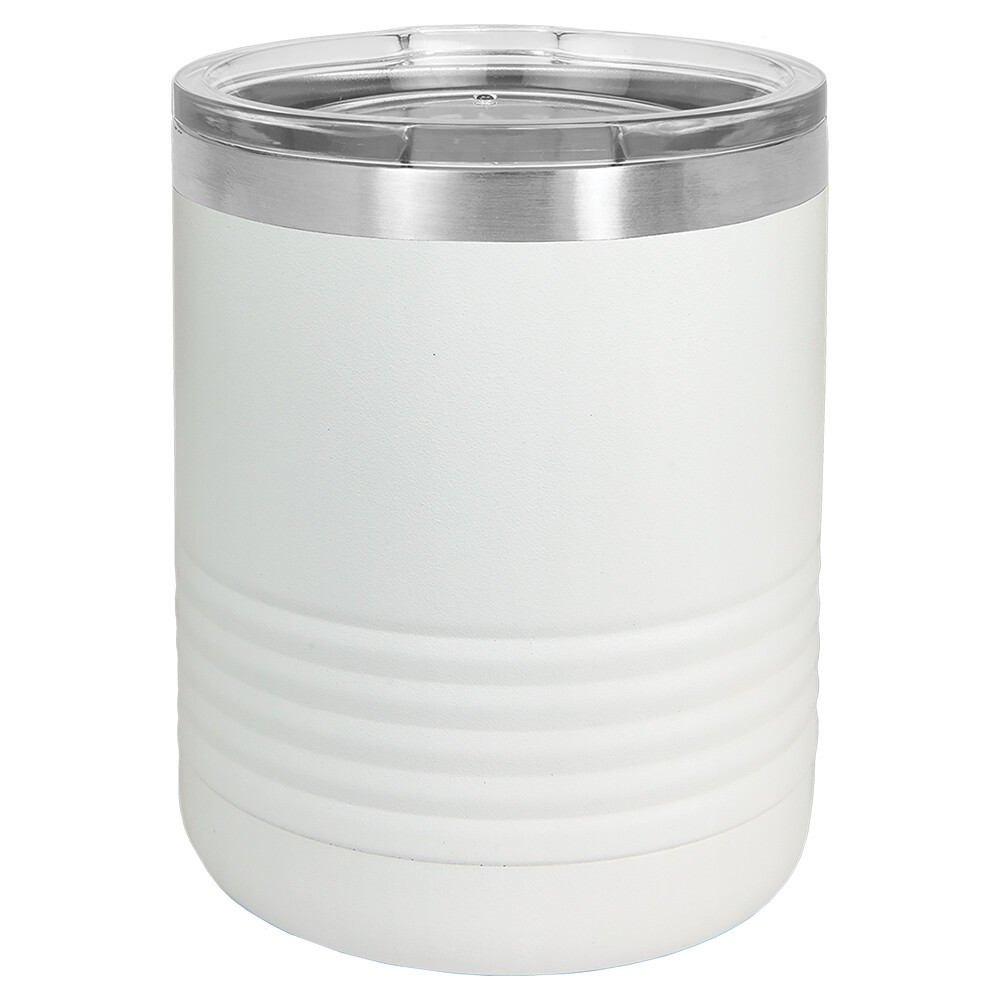 Beverage Tumblers - 10oz  White Beverage Tumbler with Lid