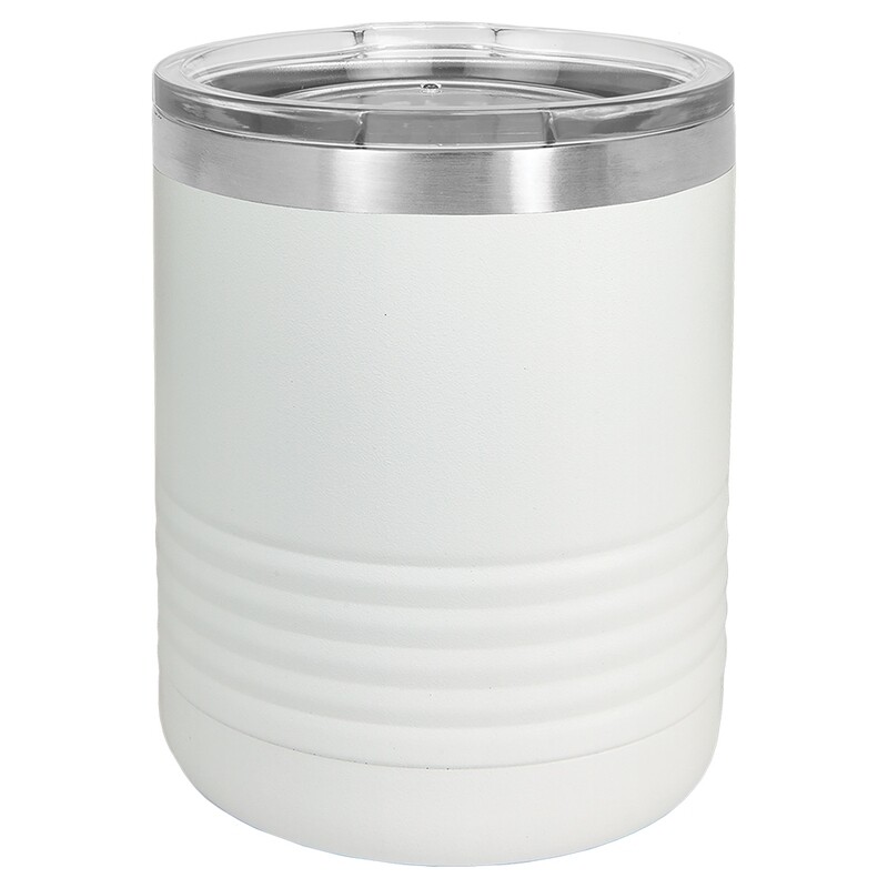 Beverage Tumblers - 10oz  White Beverage Tumbler with Lid