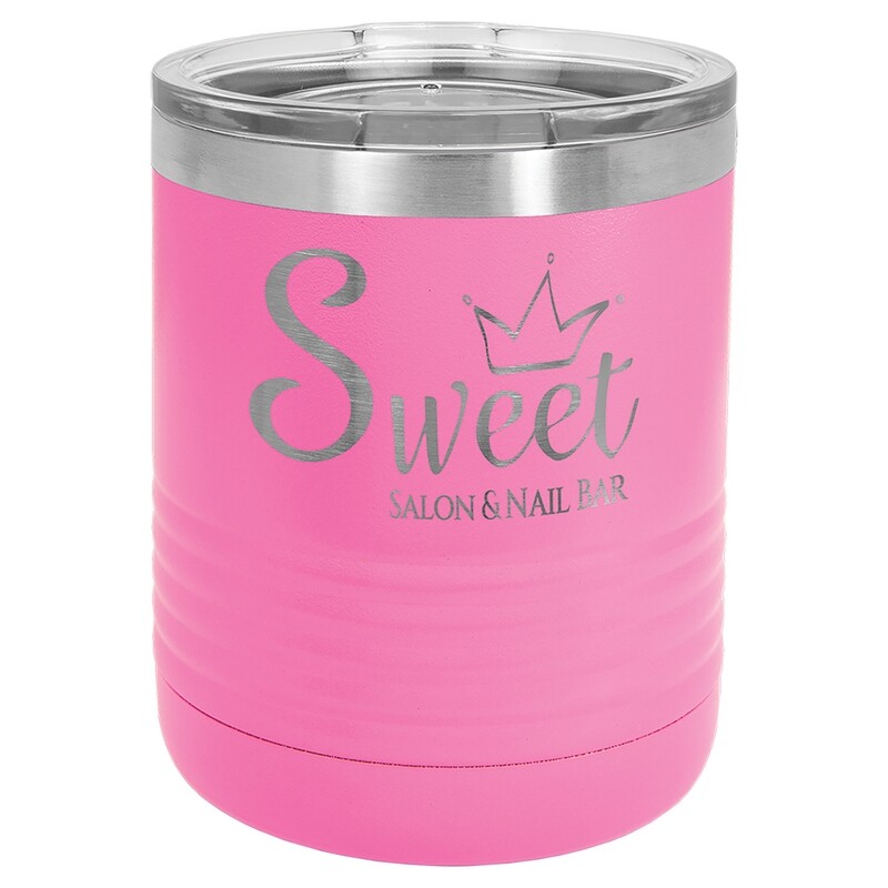 Beverage Tumblers - 10oz  Pink Beverage Tumbler with Lid