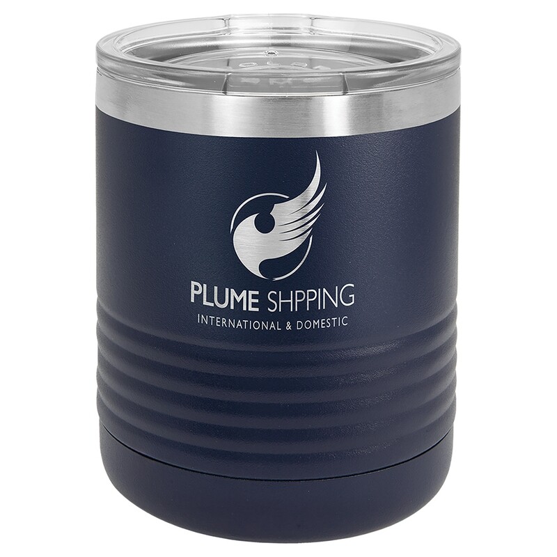 Beverage Tumblers - 10oz  Navy Blue Beverage Tumbler with Lid