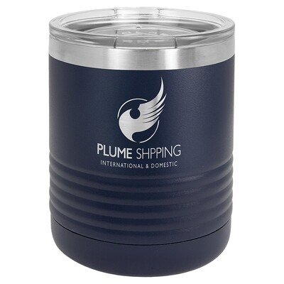 Beverage Tumblers - 10oz  Navy Blue Beverage Tumbler with Lid