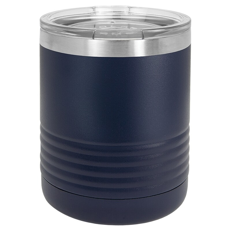 Beverage Tumblers - 10oz  Navy Blue Beverage Tumbler with Lid