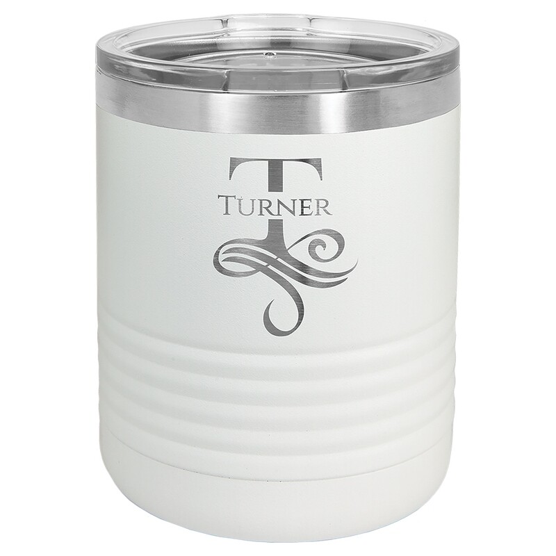 Beverage Tumblers - 10oz  White Beverage Tumbler with Lid