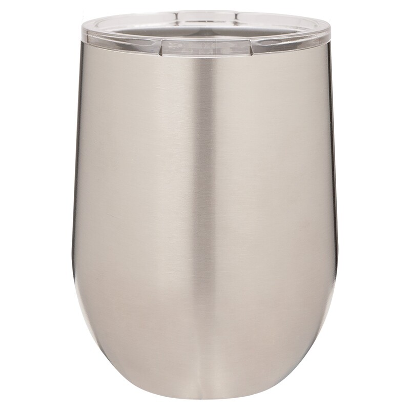 Beverage Tumblers - 12oz  Stainless Steel Stemless Wine Tumbler with Lid