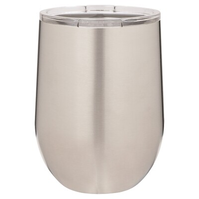 Beverage Tumblers - 12oz  Stainless Steel Stemless Wine Tumbler with Lid