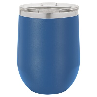 Beverage Tumblers - 12oz  Royal Blue Stemless Wine Tumbler with Lid