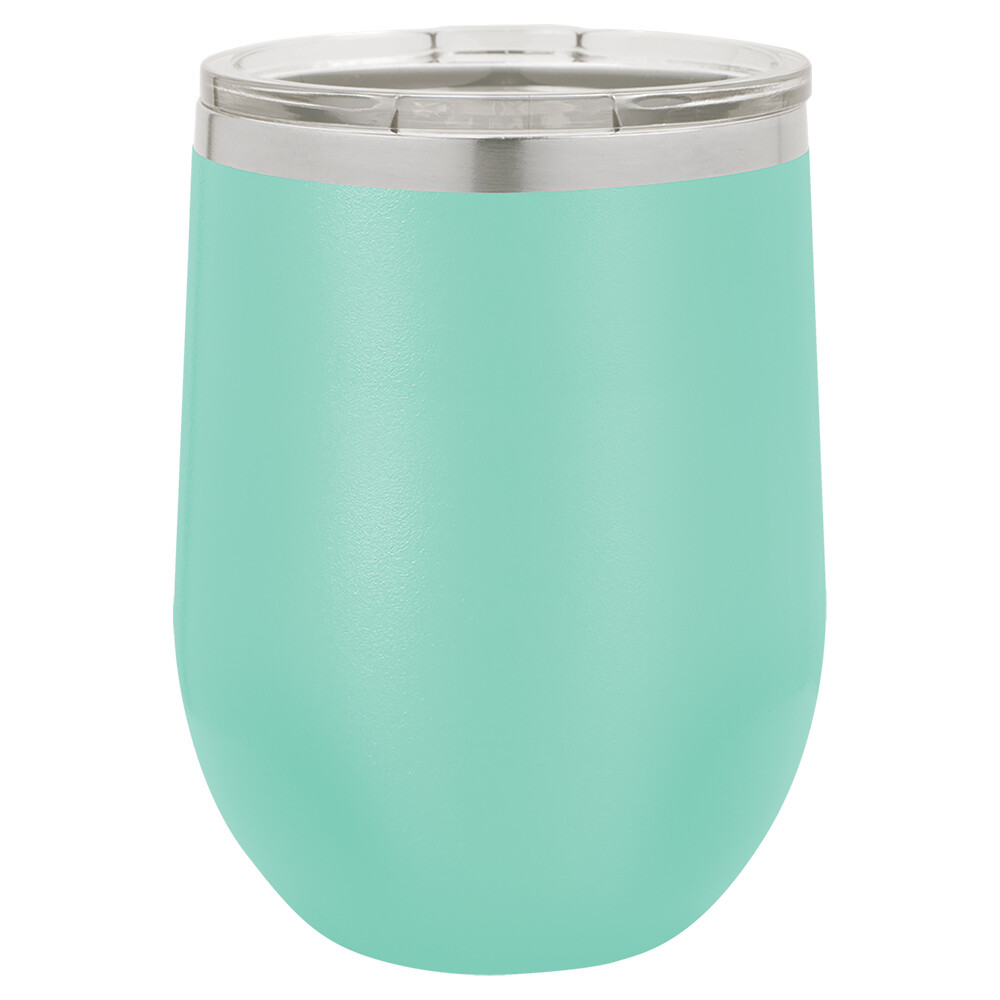 Beverage Tumblers - 12oz  Teal Stemless Wine Tumbler with Lid