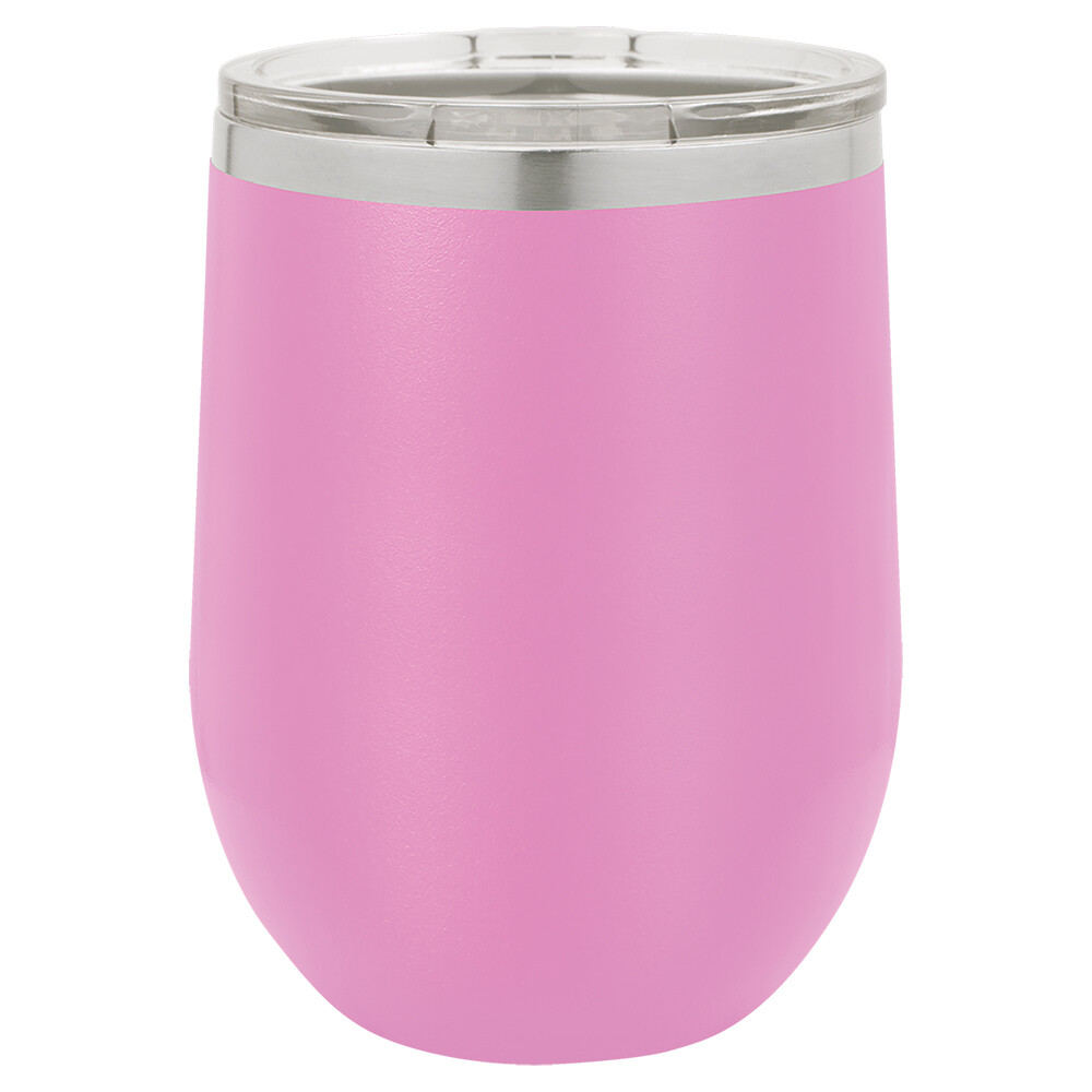 Beverage Tumblers - 12oz  Light Purple Stemless Wine Tumbler with Lid