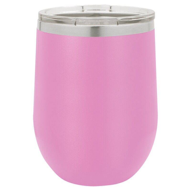 Beverage Tumblers - 12oz  Light Purple Stemless Wine Tumbler with Lid