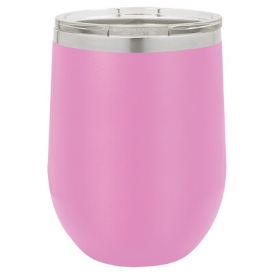 Beverage Tumblers - 12oz  Light Purple Stemless Wine Tumbler with Lid