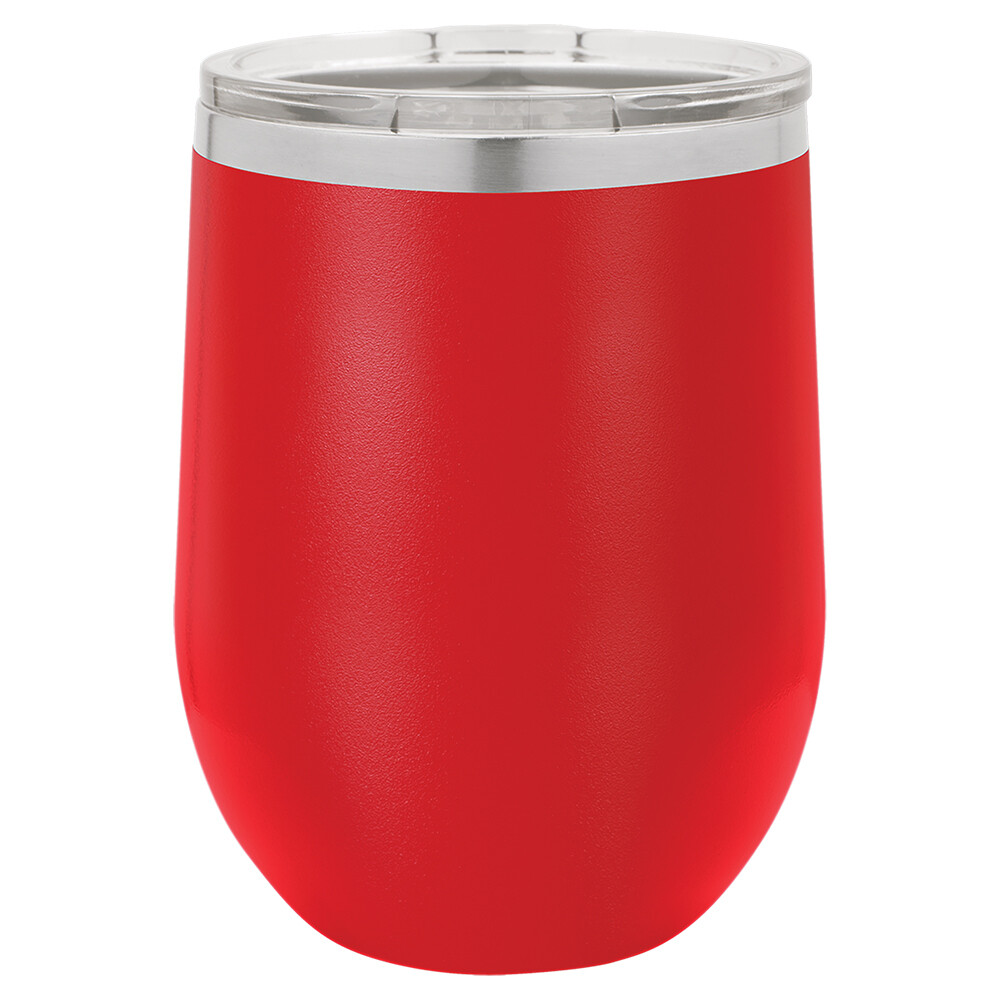 Beverage Tumblers - 12oz  Red Stemless Wine Tumbler with Lid