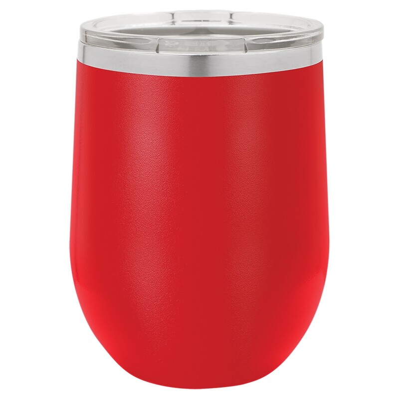 Beverage Tumblers - 12oz  Red Stemless Wine Tumbler with Lid