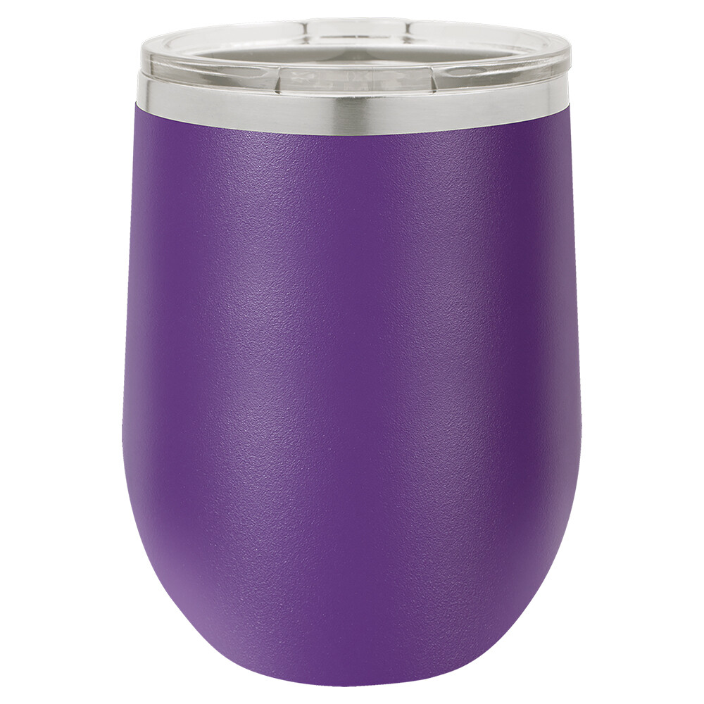 Beverage Tumblers - 12oz  Purple Stemless Wine Tumbler with Lid