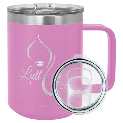 Beverage Tumblers - 15oz  Light Purple Coffee Tumbler with Sliding Lid