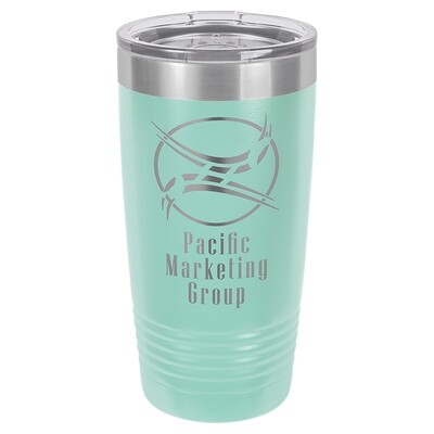 Beverage Tumblers - 20oz  Teal Tumbler with Lid