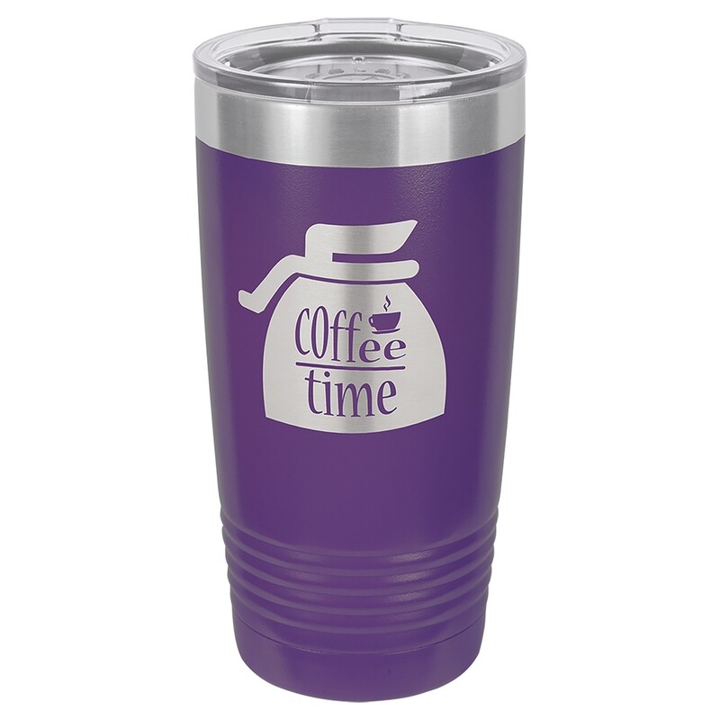 Beverage Tumblers - 20oz Purple Tumbler with Lid
