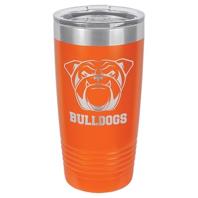 Beverage Tumblers - 20oz Orange Tumbler with Lid