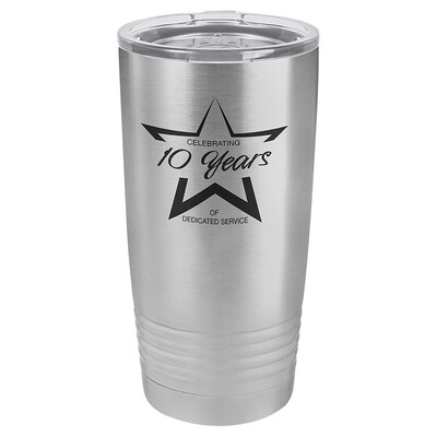 Beverage Tumblers - 20oz  Stainless Steel Tumbler with Lid